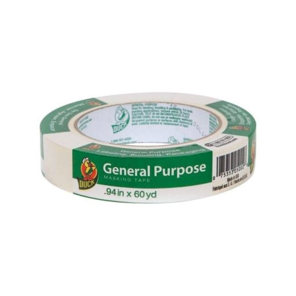 Duck Brand Duck 240350 General Purpose Masking Tape Beige 0.94 in. x 60 Yard - pack of 20 12704 - main